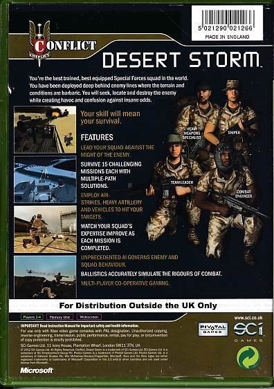 Conflict Desert Storm - XBOX (B Grade) (Genbrug)